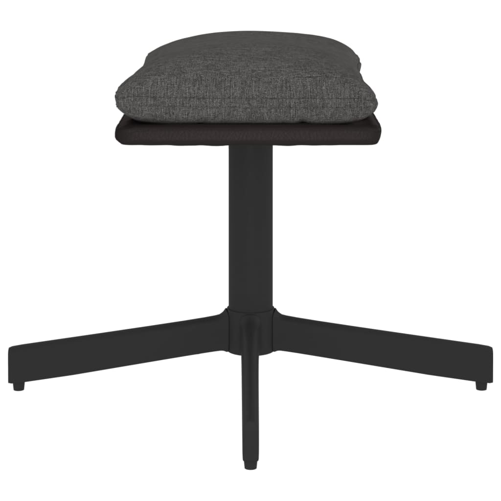 Fußhocker Dunkelgrau 60x60x39 cm Stoff und Kunstleder