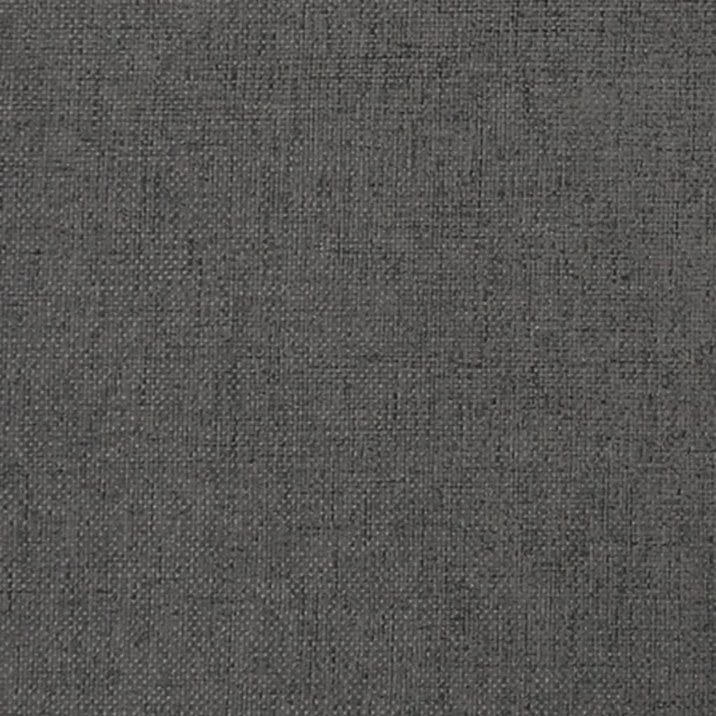 Fußhocker Dunkelgrau 60x60x39 cm Stoff und Kunstleder