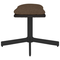 Thumbnail for Fußhocker Braun 60x60x39 cm Stoff und Kunstleder