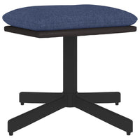 Thumbnail for Fußhocker Blau 60x60x39 cm Stoff und Kunstleder