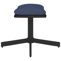 Thumbnail for Fußhocker Blau 60x60x39 cm Stoff und Kunstleder