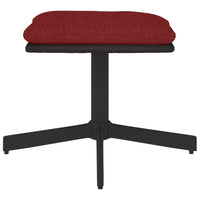 Thumbnail for Fußhocker Weinrot 60x60x39 cm Stoff und Kunstleder