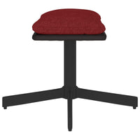 Thumbnail for Fußhocker Weinrot 60x60x39 cm Stoff und Kunstleder