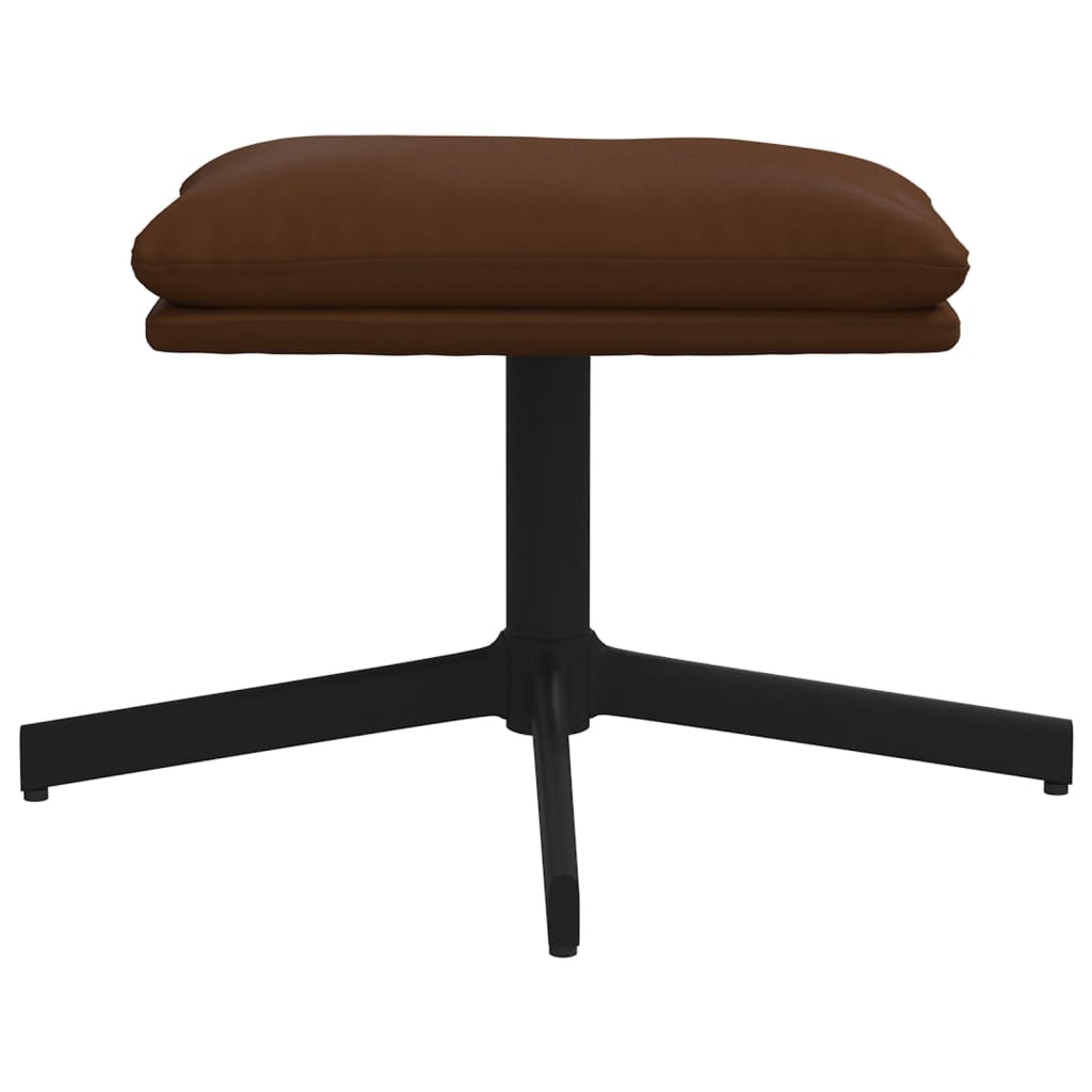 Fußhocker Braun 45x29,5x39 cm Kunstleder Glänzend