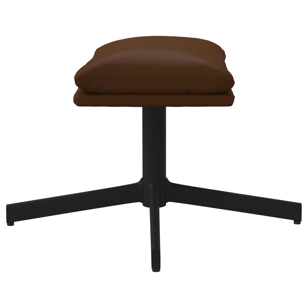 Fußhocker Braun 45x29,5x39 cm Kunstleder Glänzend