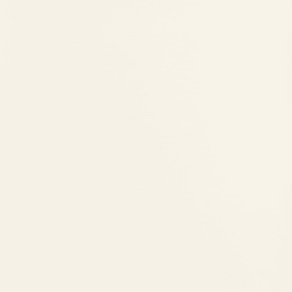 Chaiselongue mit Kissen und Nackenrolle Creme Kunstleder