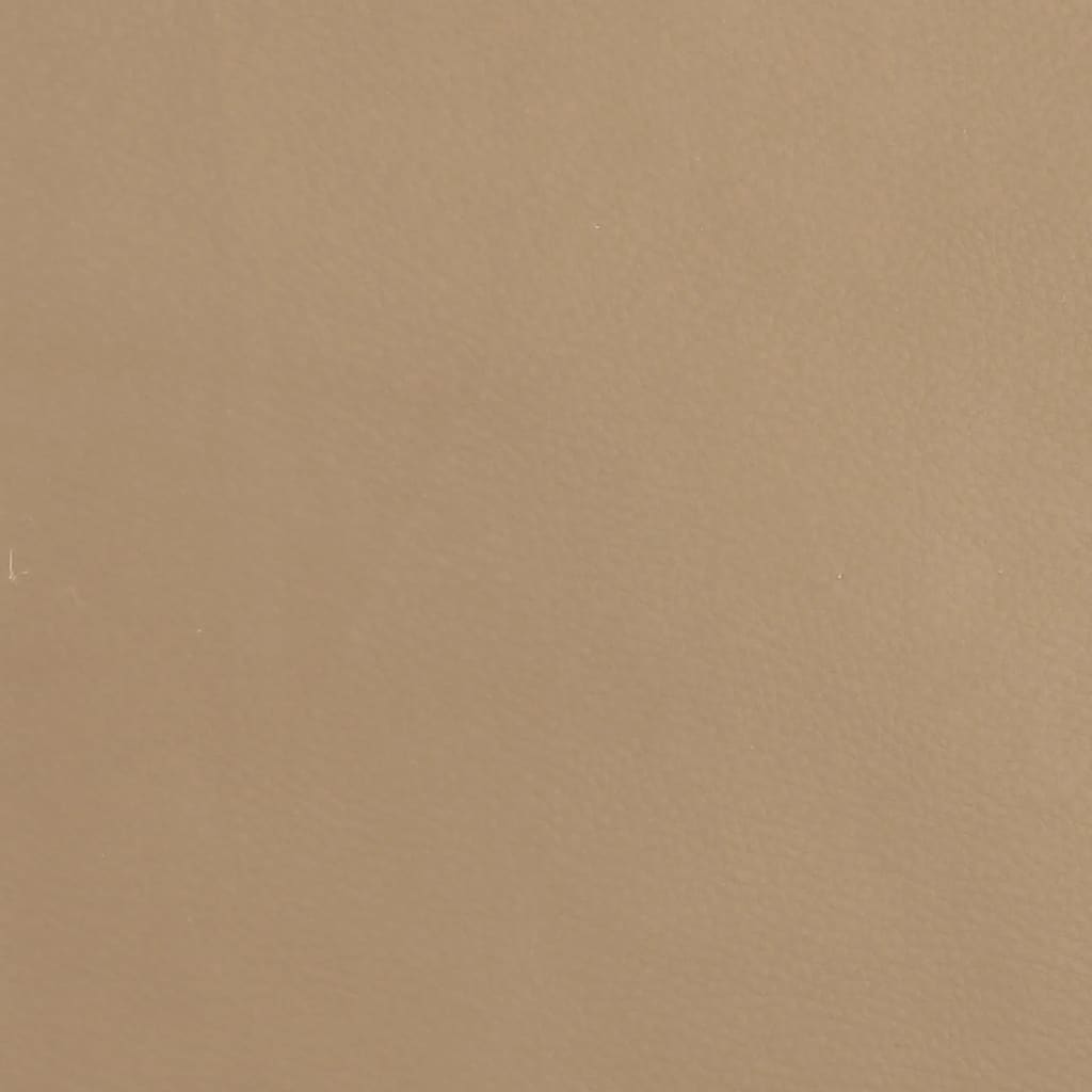 Chaiselongue mit Kissen und Nackenrolle Cappuccino Kunstleder