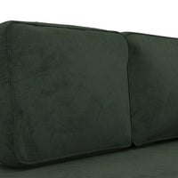 Thumbnail for Chaiselongue mit Kissen und Nackenrolle Dunkelgrün Samt