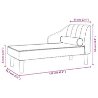 Thumbnail for Chaiselongue mit Nackenrolle Dunkelgrün Samt