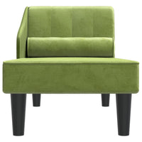 Thumbnail for Chaiselongue mit Nackenrolle Hellgrün Samt