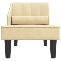 Thumbnail for Chaiselongue mit Nackenrolle Creme Samt