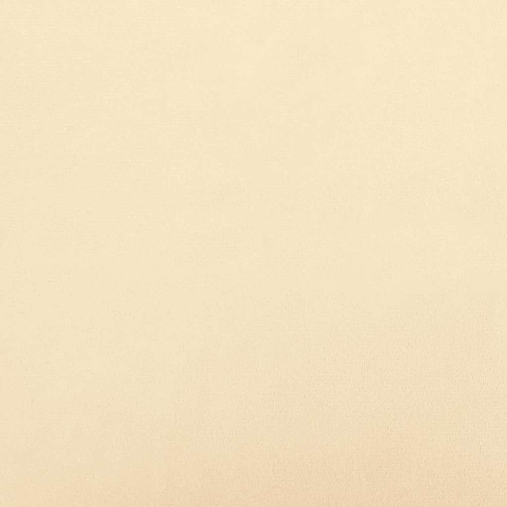 Chaiselongue mit Nackenrolle Creme Samt