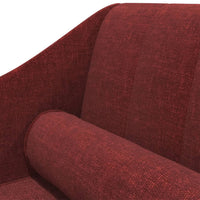 Thumbnail for Chaiselongue mit Nackenrolle Weinrot Stoff