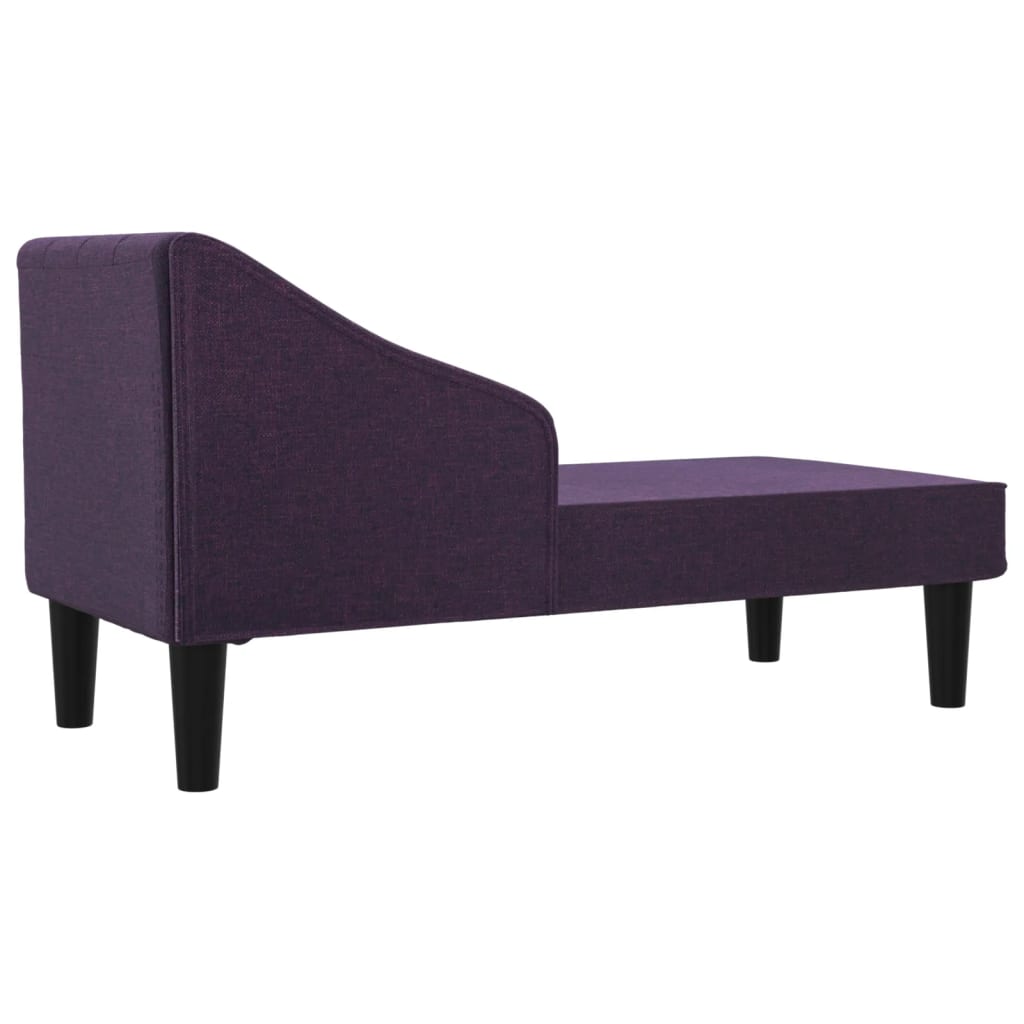 Chaiselongue mit Nackenrolle Lila Stoff