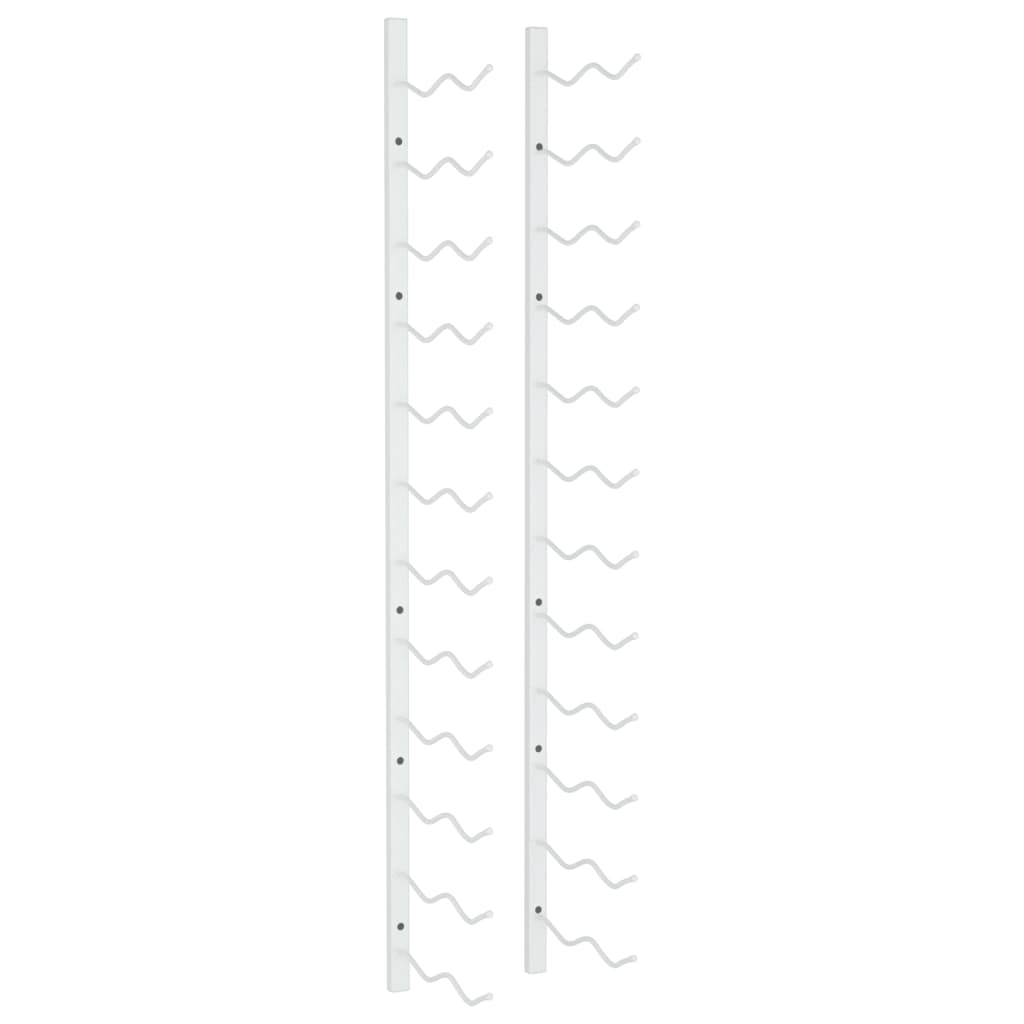 Wand Weinregal für 24 Flaschen Weiß Eisen