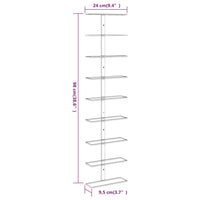 Thumbnail for Wand-Weinregal für 9 Flaschen Weiß Eisen