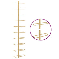 Thumbnail for Wand-Weinregal für 10 Flaschen Golden Metall