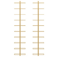 Thumbnail for Wand-Weinregale für 10 Flaschen 2 Stk. Golden Metall