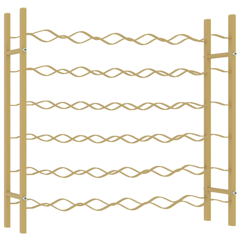 Weinregal für 36 Flaschen Golden Metall