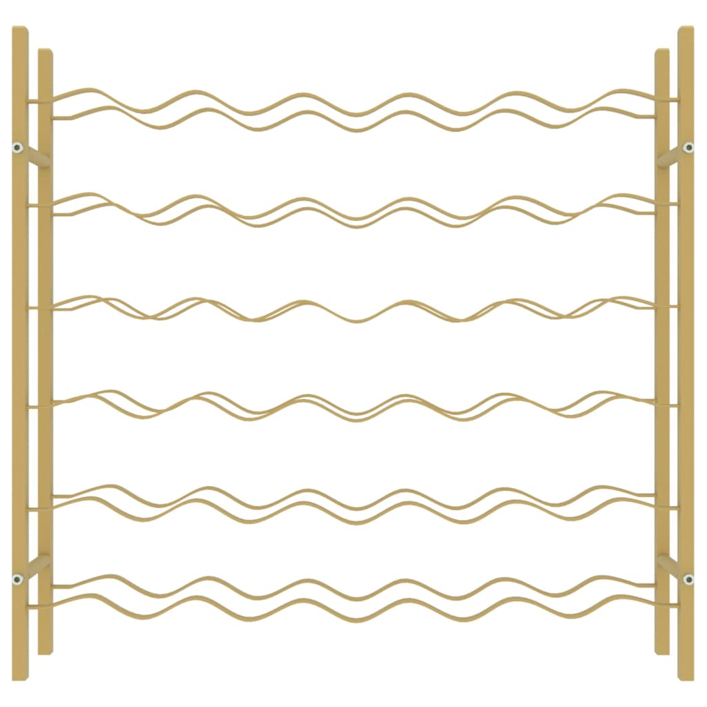 Weinregal für 36 Flaschen Golden Metall