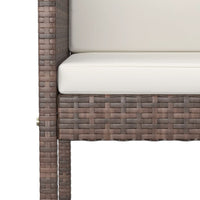 Thumbnail for 5-tlg. Gartenbar-Set mit Kissen Poly Rattan Braun