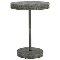Thumbnail for 5-tlg. Gartenbar-Set mit Kissen Poly Rattan Grau