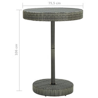 Thumbnail for 5-tlg. Gartenbar-Set mit Kissen Poly Rattan Grau