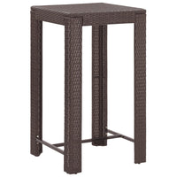 Thumbnail for 3-tlg. Gartenbar-Set mit Kissen Poly Rattan Braun