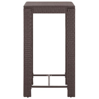 Thumbnail for 5-tlg. Gartenbar-Set mit Kissen Poly Rattan Braun