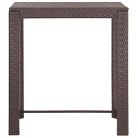 Thumbnail for 5-tlg. Gartenbar-Set mit Kissen Poly Rattan Braun
