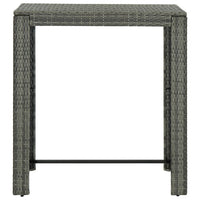 Thumbnail for 5-tlg. Gartenbar-Set mit Kissen Poly Rattan Grau
