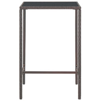 Thumbnail for 3-tlg. Gartenbar-Set mit Kissen Poly Rattan Braun