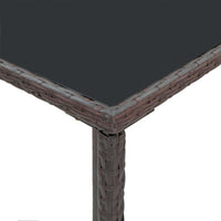 Thumbnail for 3-tlg. Gartenbar-Set mit Kissen Poly Rattan Braun