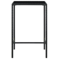 Thumbnail for 3-tlg. Gartenbar-Set mit Kissen Poly Rattan Schwarz