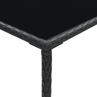 Thumbnail for 3-tlg. Gartenbar-Set mit Kissen Poly Rattan Schwarz