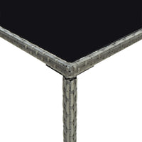 Thumbnail for 5-tlg. Gartenbar-Set mit Kissen Poly Rattan Grau
