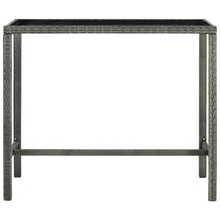 Thumbnail for 5-tlg. Gartenbar-Set mit Kissen Poly Rattan Grau