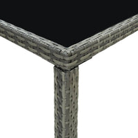Thumbnail for 5-tlg. Gartenbar-Set mit Kissen Poly Rattan Grau