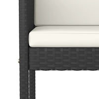 Thumbnail for 7-tlg. Gartenbar-Set mit Kissen Poly Rattan Schwarz