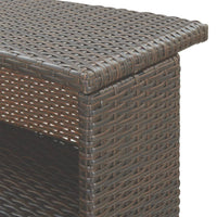 Thumbnail for 3-tlg. Gartenbar-Set mit Kissen Poly Rattan Braun