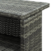 Thumbnail for 3-tlg. Gartenbar-Set mit Kissen Poly Rattan Grau