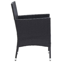 Thumbnail for 7-tlg. Garten-Essgruppe mit Kissen Poly Rattan Schwarz