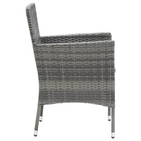 Thumbnail for 5-tlg. Garten-Essgruppe mit Kissen Poly Rattan Grau