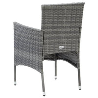 Thumbnail for 5-tlg. Garten-Essgruppe mit Kissen Poly Rattan Grau