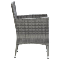 Thumbnail for 7-tlg. Garten-Essgruppe mit Kissen Poly Rattan Grau