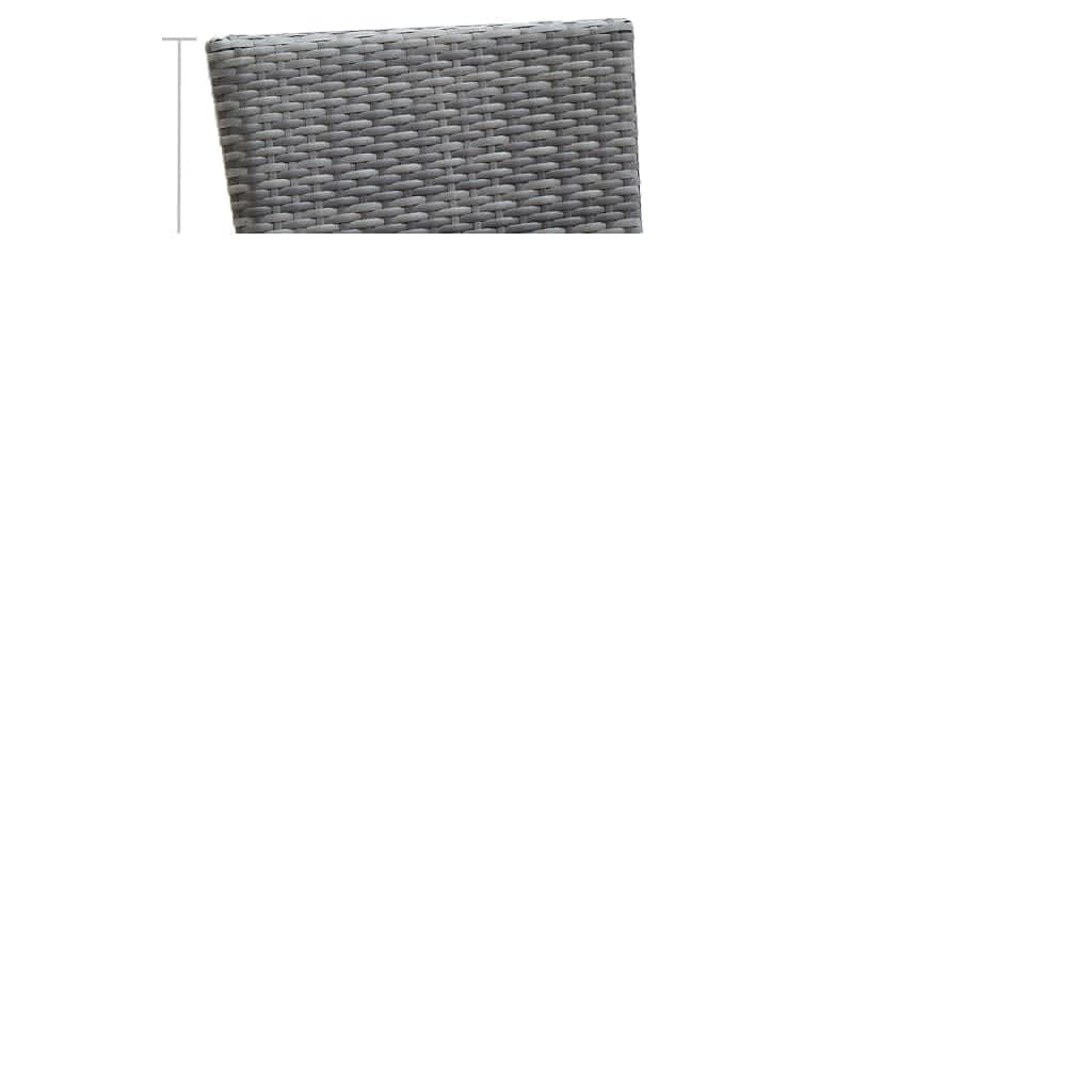 7-tlg. Garten-Essgruppe mit Kissen Poly Rattan Grau