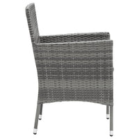 Thumbnail for 9-tlg. Garten-Essgruppe mit Kissen Poly Rattan Grau
