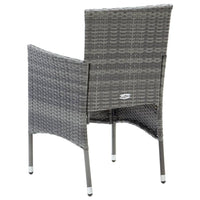 Thumbnail for 9-tlg. Garten-Essgruppe mit Kissen Poly Rattan Grau