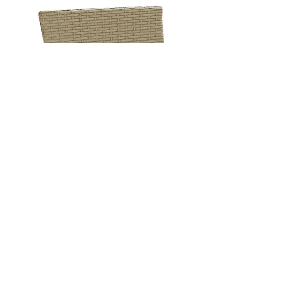 5-tlg. Garten-Essgruppe mit Kissen Poly Rattan Beige