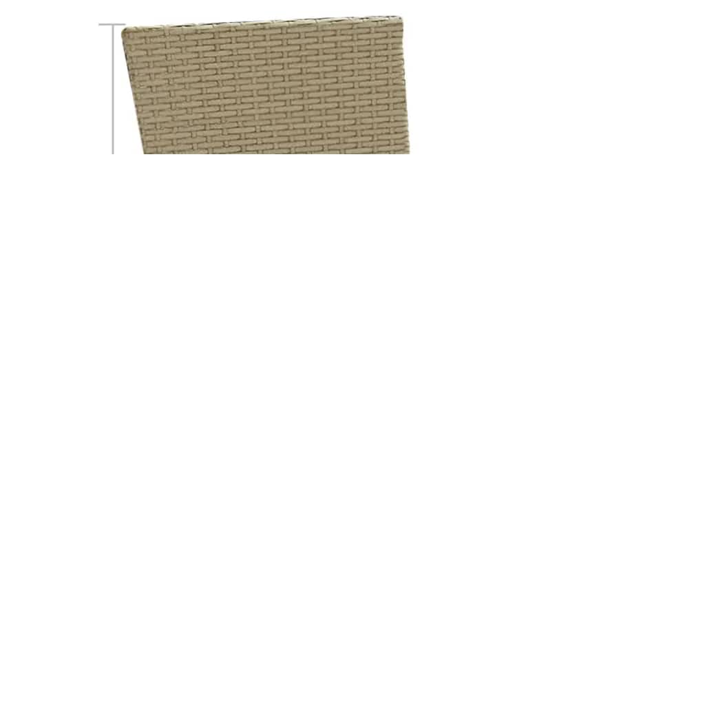 5-tlg. Garten-Essgruppe mit Kissen Poly Rattan Beige